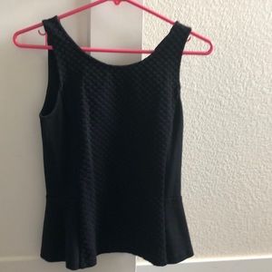 Tailored black dress top